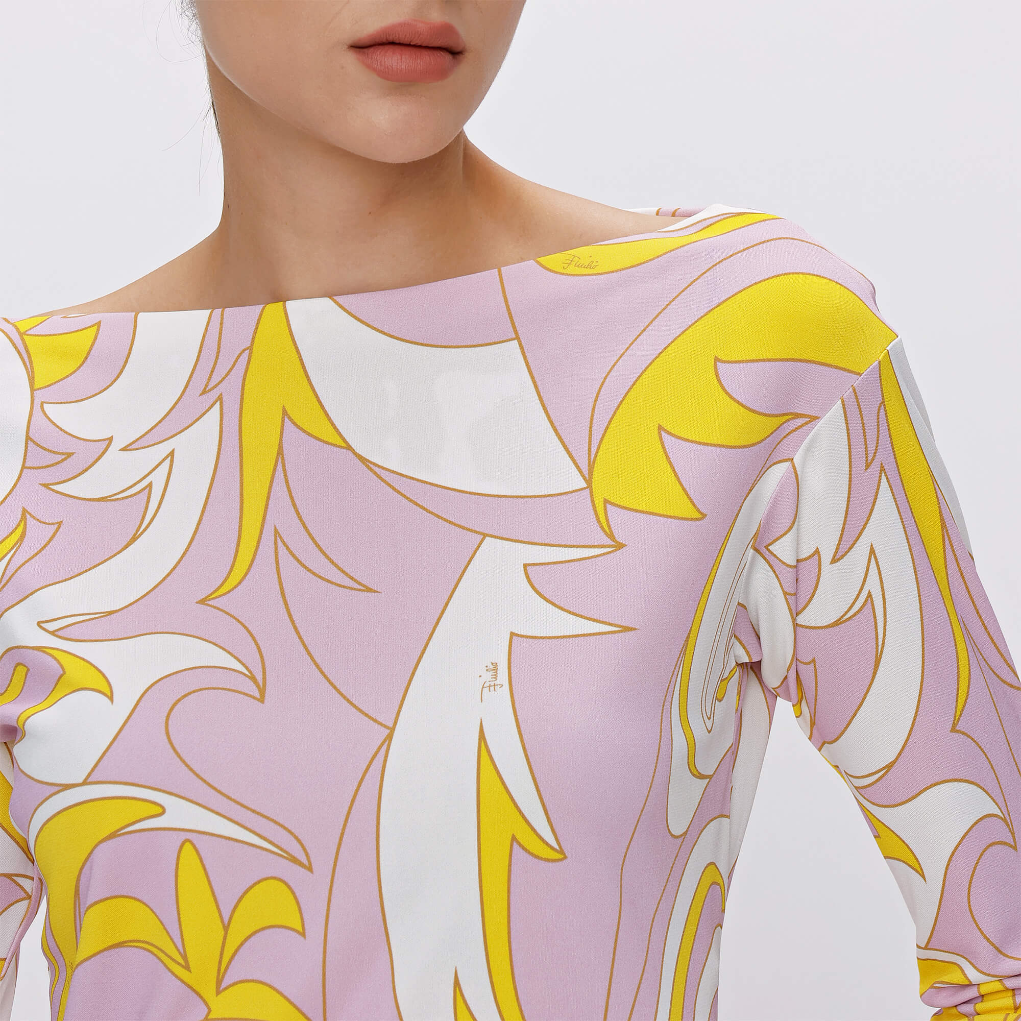 emilio Pucci - Pink&Yellow Silk Blend Blousses